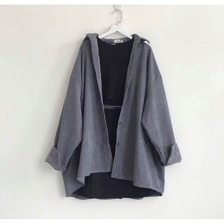 ÁO KHOÁC SƠ MI GÂN UNISEX (ẢNH THẬT)