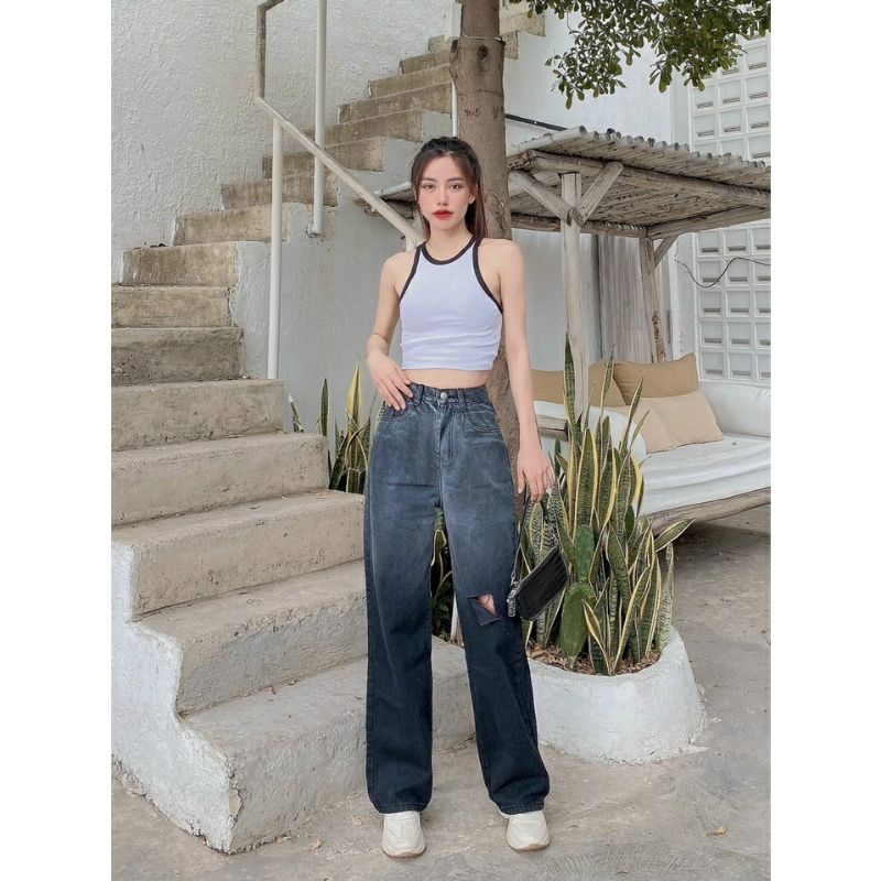 Quần Jean Bò Ống Rộng  Loang Đen Nữ Hottrend 2022, Hack dáng, Màu Siêu Đẹp,Chiến luôn | BigBuy360 - bigbuy360.vn