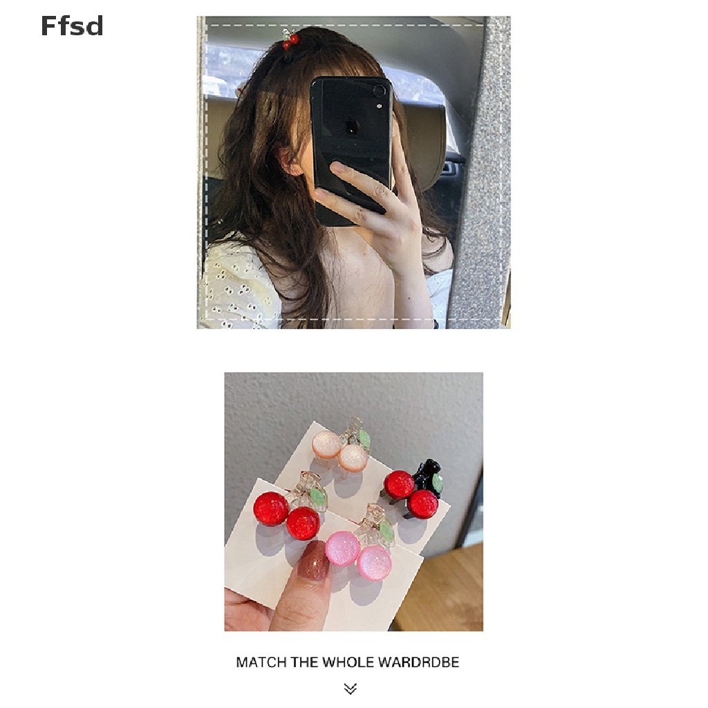 {Ffsd} Kẹp Tóc Hình Quả cherry Dễ Thương Làm Quà Tặng Cho Bé Gái