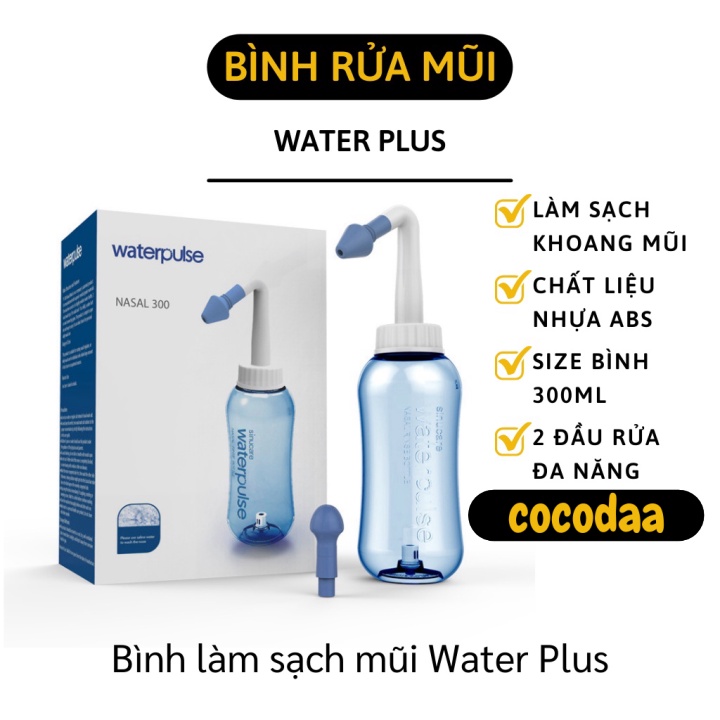 Bình Rửa Mũi - Bình Làm Sạch Mũi Water Plus 2 Đầu Rửa Cho Người Lớn Và Trẻ Em 6332 [FREESHIP]