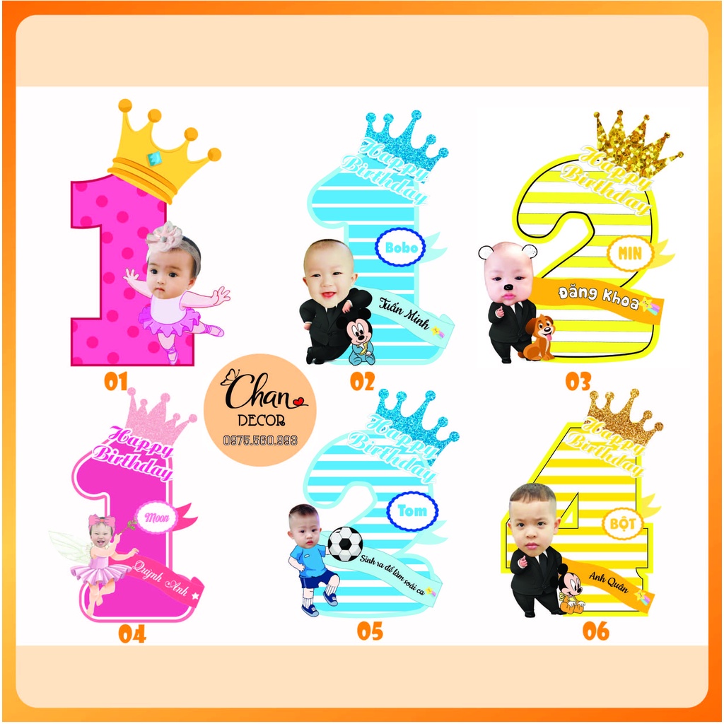 Hình Chibi Dựa Số Tuổi Sinh Nhật Cho Bé