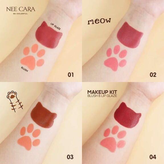Set Son Môi & Má Hồng MEOW NEE CARA. | BigBuy360 - bigbuy360.vn