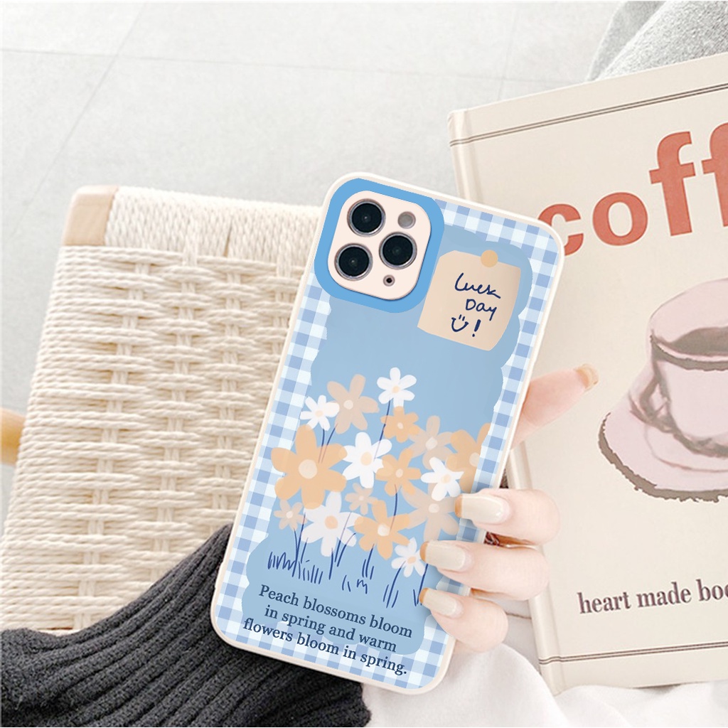 Ốp iphone - Ốp lưng iphone cạnh vuông viền camera Blue Garden dành cho ip 6 đến 14promax - G03
