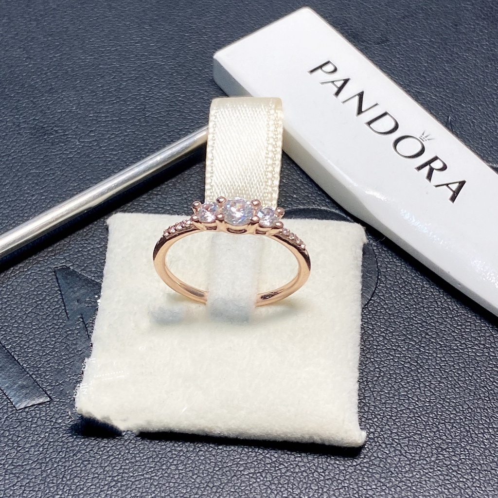 Hộp Nhẫn Zircon Màu Vàng Hồng Rực Rỡ
