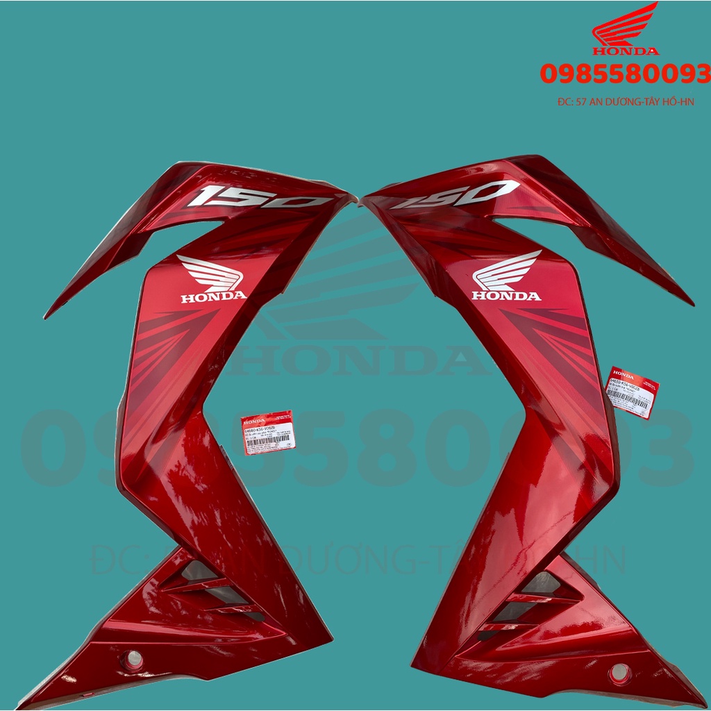 Dàn áo, Bộ nhựa, Vỏ xe winner 150 v1 màu đỏ 2016, zin hãng honda. Tặng kèm chốt nhựa và kẹp trắng