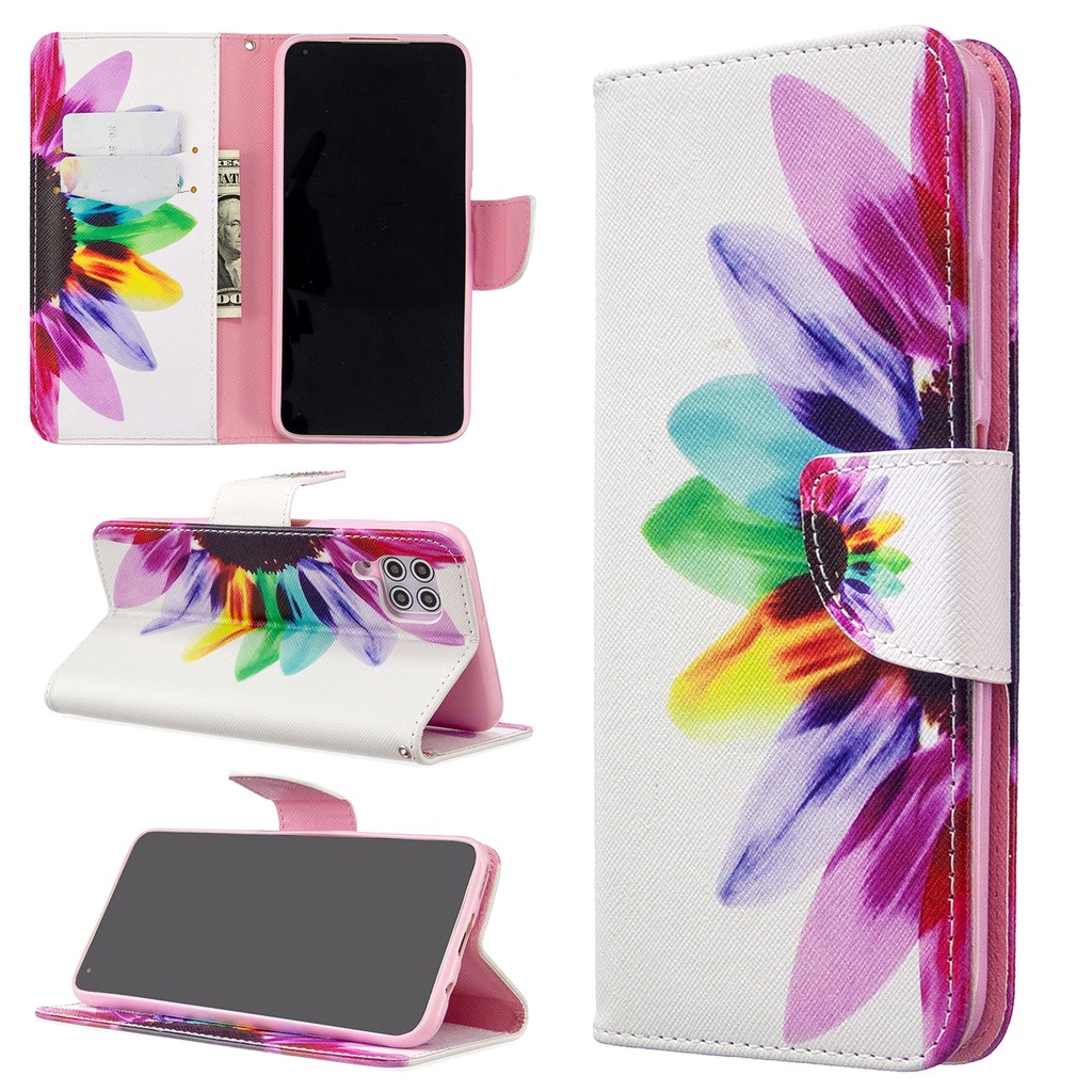 ReadyStock Leather Case Huawei Honor 10i 8S 8A PSmart Plus 2019 Y5 Y6 Pro 2019 Y7 Prime 2019 Flip Case Cute Butterfly Card Holder Flashion Plum Blossom Bear Tree Pattern Samsung Case