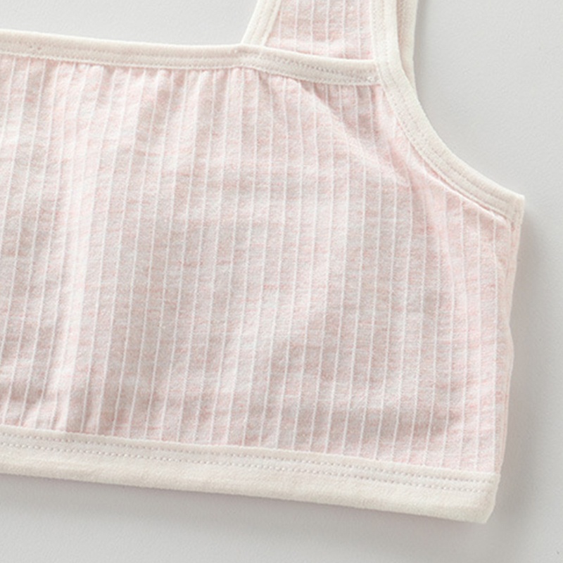 Áo Ngực Cotton Không Dây Bản Rộng Màu Trơn Có Đệm Mút Nhẹ Họa Tiết Kẻ Sọc Cho Nữ Thanh Thiếu Niên Xixi