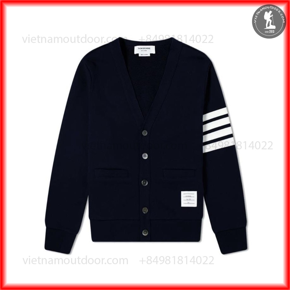 Áo Khoác Nam Cổ Tim Hiệu Thom Browne [Chính hãng] - Áo Khoác 3 Tay Áo 3 Sọc