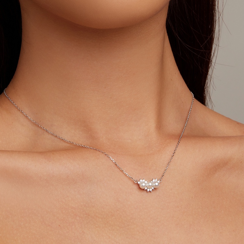 BAMOER Vòng cổ bạc 925 PhốI Vỏ Sò ThờI Trang Cho Nữ