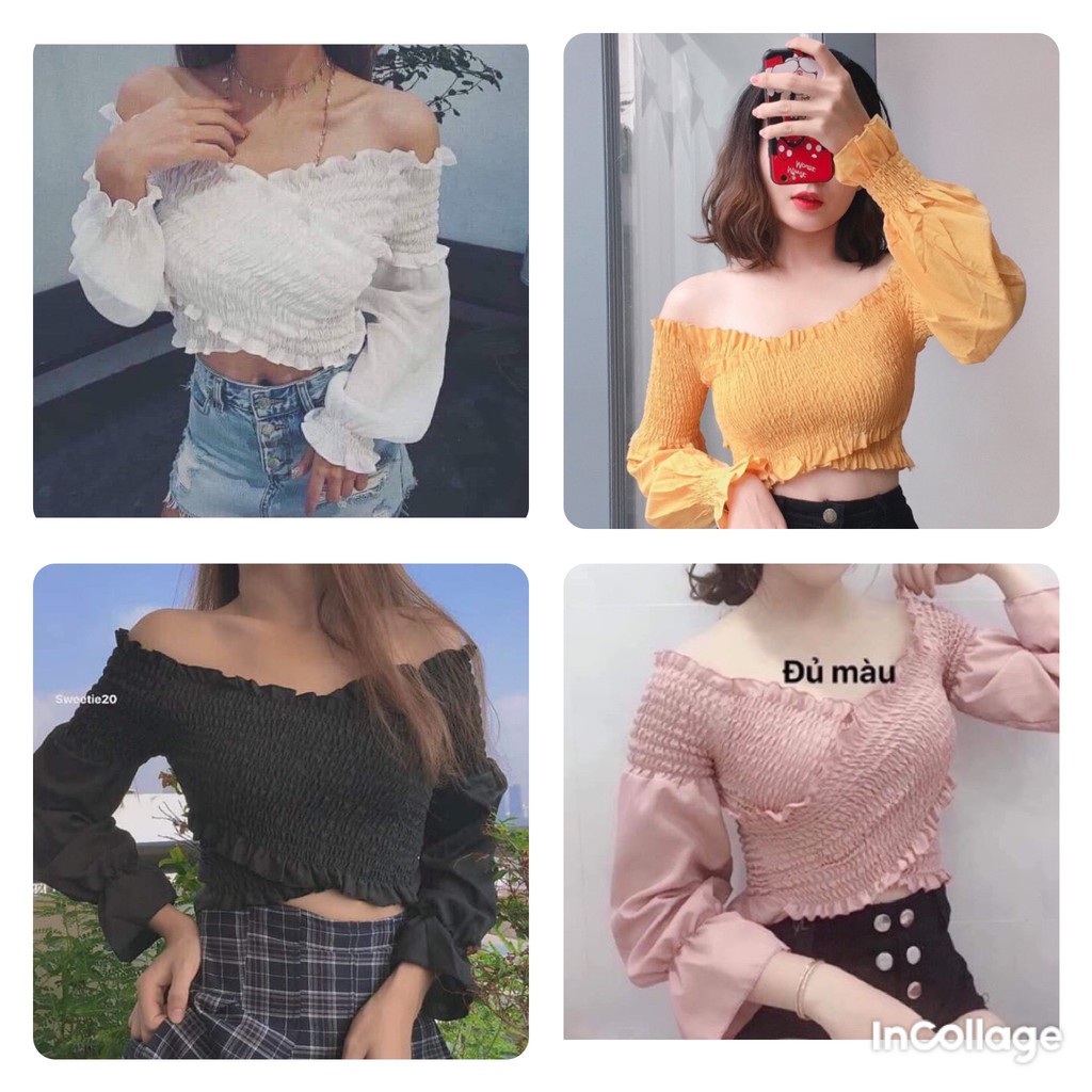 Áo Croptop Nhún - Áo Nhúm Nữ Đắp Chéo -Thời Trang Nữ AnAn - CRT6