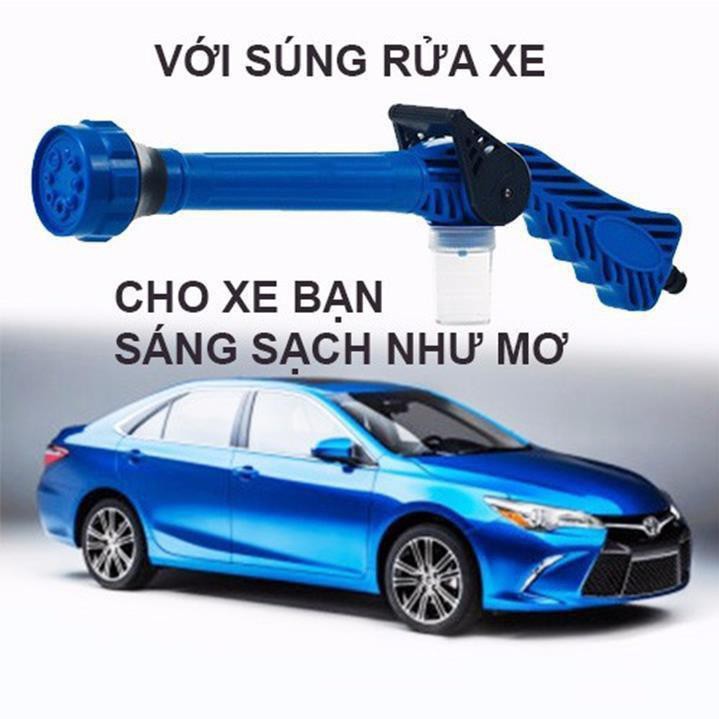 [ FREESHIP + GIÁ SỐC ] Súng rửa xe Ez Jet 8 chế độ có ngăn xà phòng (Vòi tăng áp)