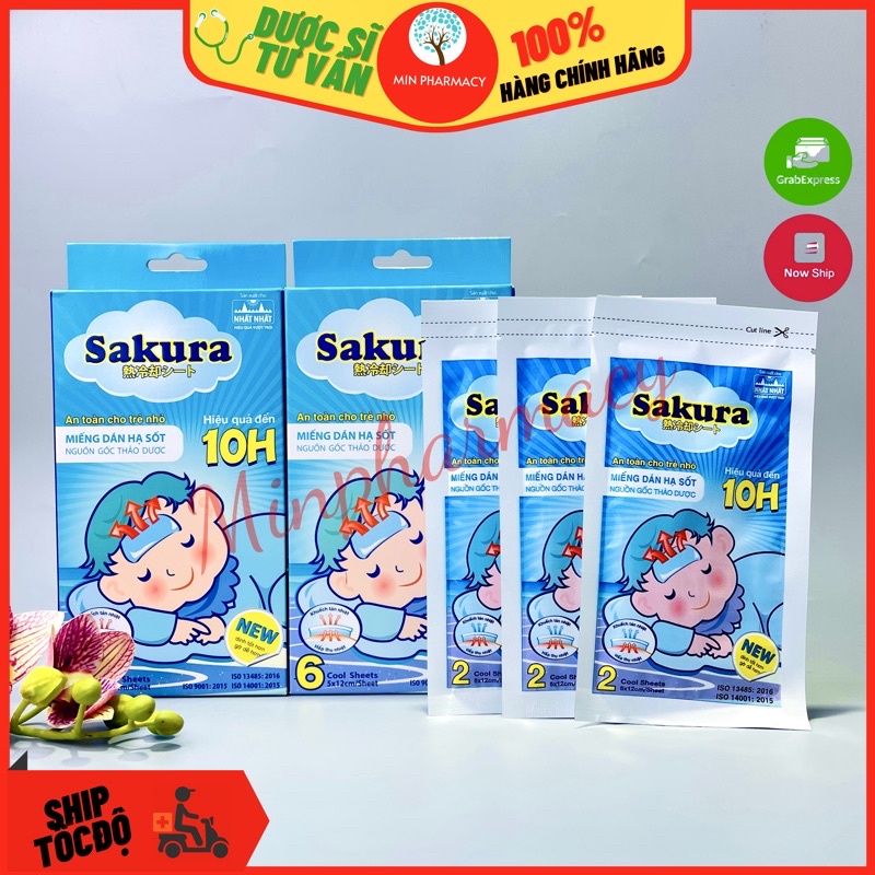 Miếng Dán Hạ Sốt SAKURA Cho bé Nguồn gốc thảo dược - Minpharmacy