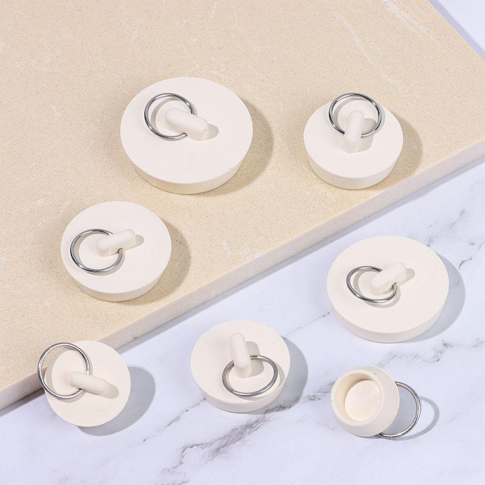 Nút Chặn Lỗ Thoát Nước Bồn Rửa Bằng Cao Su Chống Mùi Hôi Màu Trắng Thông Dụng