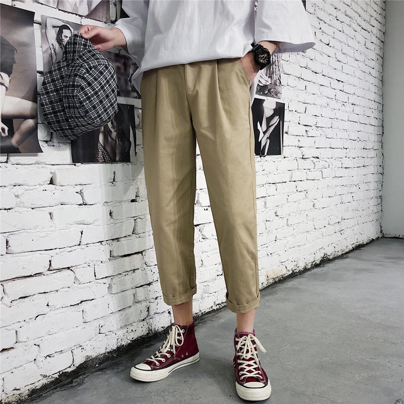 Quần ống rộng Phong Cách Hong Kong Thời Trang Cho Nam