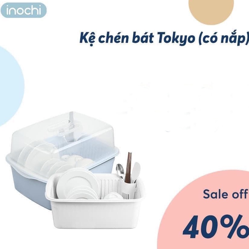 Kệ chén bát Tokyo (có nắp) chính hãng inochi - Tiêu chuẩn nhật bản