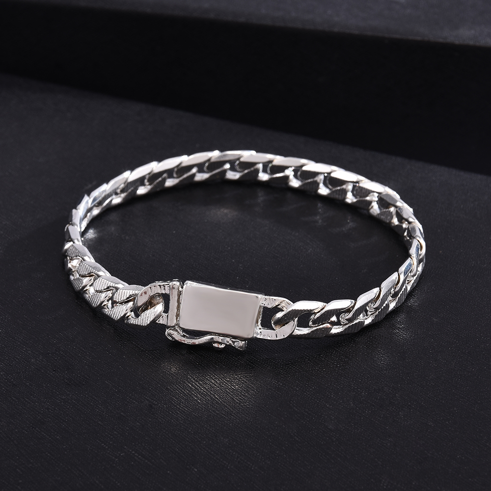 Vòng tay thời trang bằng kim loại 10mm cho nam &amp; nữ