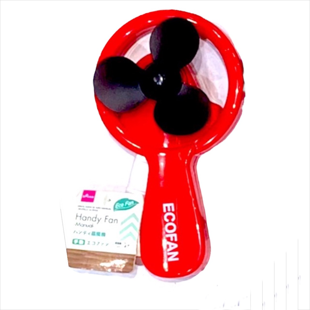 Daiso Quạt Cầm Tay Eco Fan Đỏ/ Xanh/ Đen