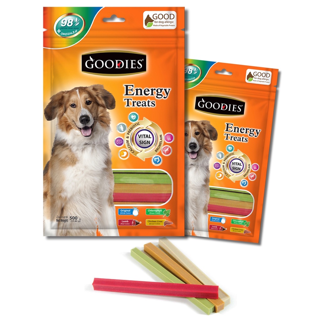 🇹🇭 Xương Gặm Sạch Răng Bổ Sung Canxi Vitamin Cho Chó Goodies Energy 125G