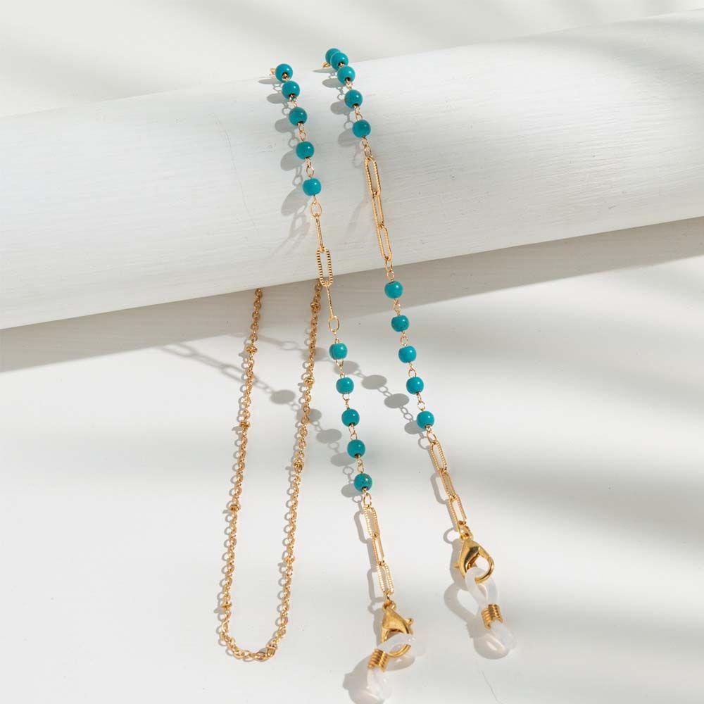 BACK2LIFE Trendy protectionLanyard protectionChain Eyewear Accessories Glasses Chain Anti-lost Reading Glasses Chains protectionCord Holders Hold Straps Reading Eyeglass|Beads Sunglasses Lanyard