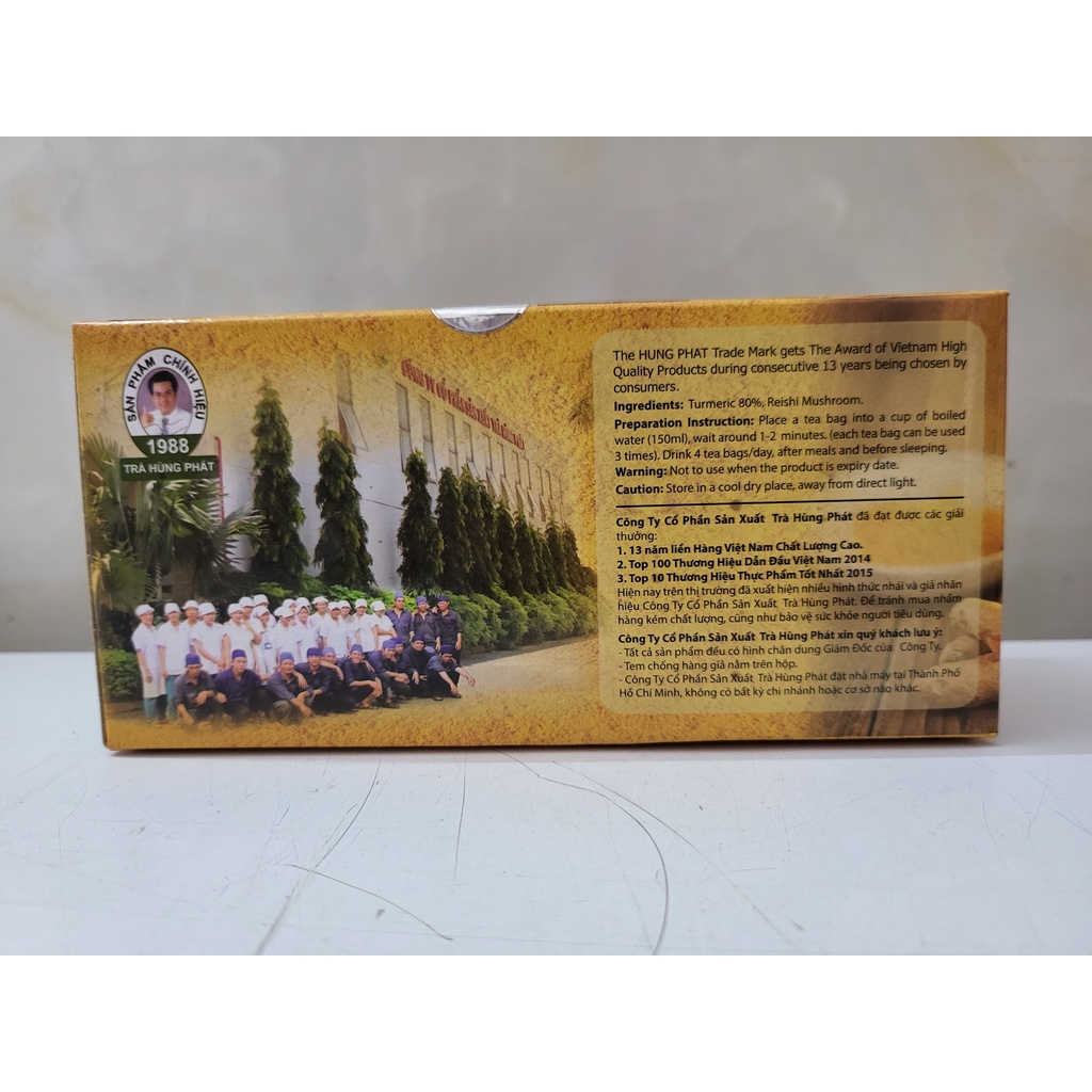 [Hộp 60g (30 túi lọc)] TRÀ NGHỆ NGUYÊN CHẤT [VN] HÙNG PHÁT Pure Tumeric Tea