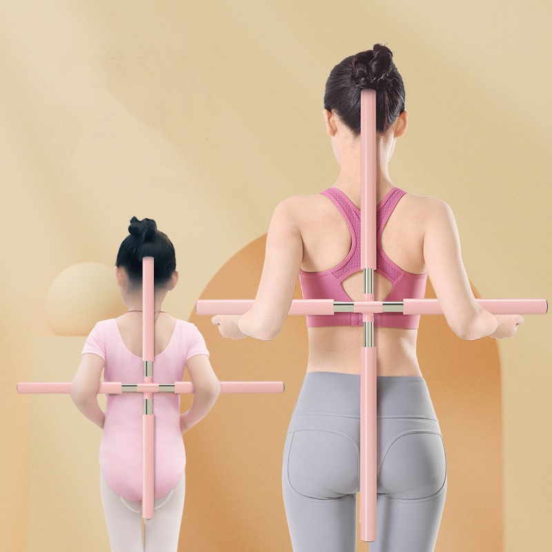 Dụng cụ gậy tập yoga thẳng lưng chống gù mở vai, gậy tập thể dục điều chỉnh định hình lưng tại nhà