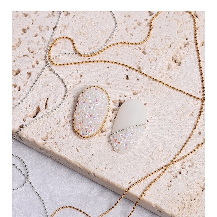 Dây charm bi dẹt Hàn ,trang trí nails