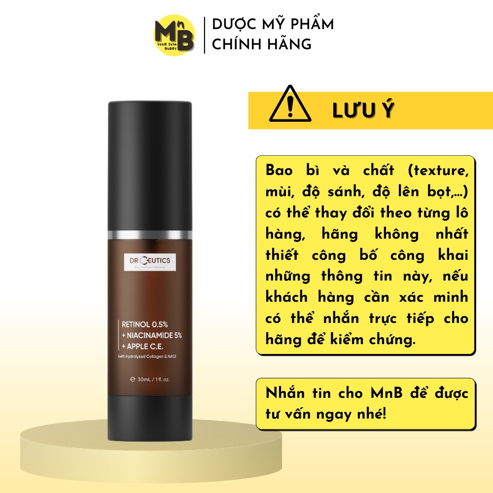 Kem Chống Lão Hóa Sáng Da DrCeutics Retinol 0.5% Niacinamide 30ml