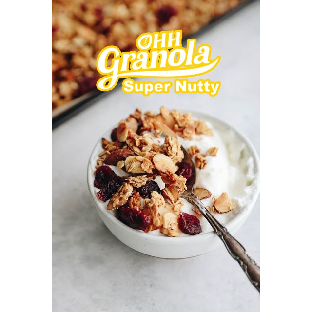 Combo 2 Ngũ Cốc Ăn Sáng - Xế - Tối Giảm Cân Ohh Granola dòng Healthy + Nutty (250 g/ hộp), từ hạt óc chó, mắc ca