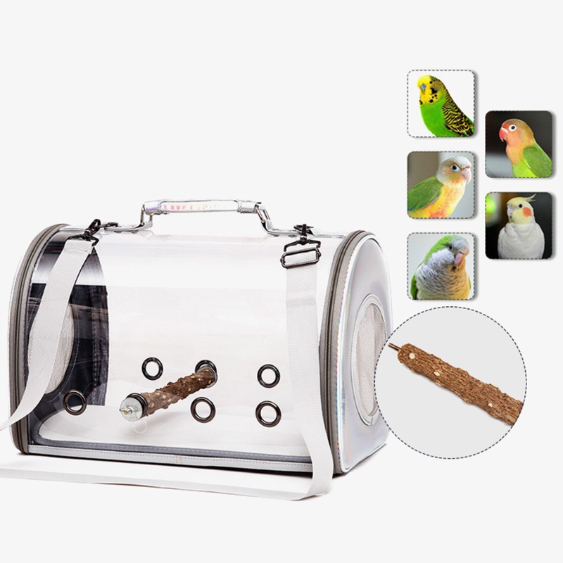 Túi vận chuyển thông thoáng có sào đứng cho chim vẹt