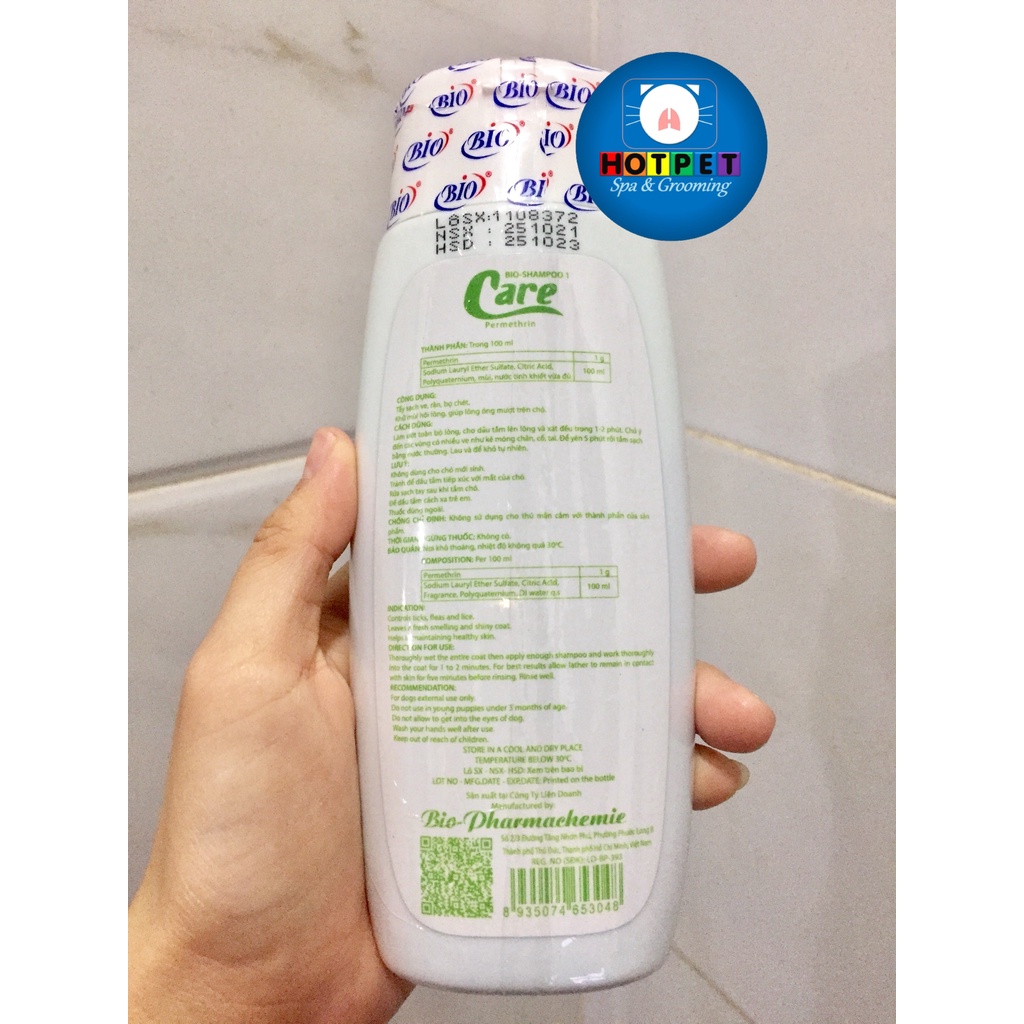 Sữa Tắm Bio Care [150 - 450ml] - Diệt Ve Rận, Bọ Chét, Khử Mùi Chó Mèo