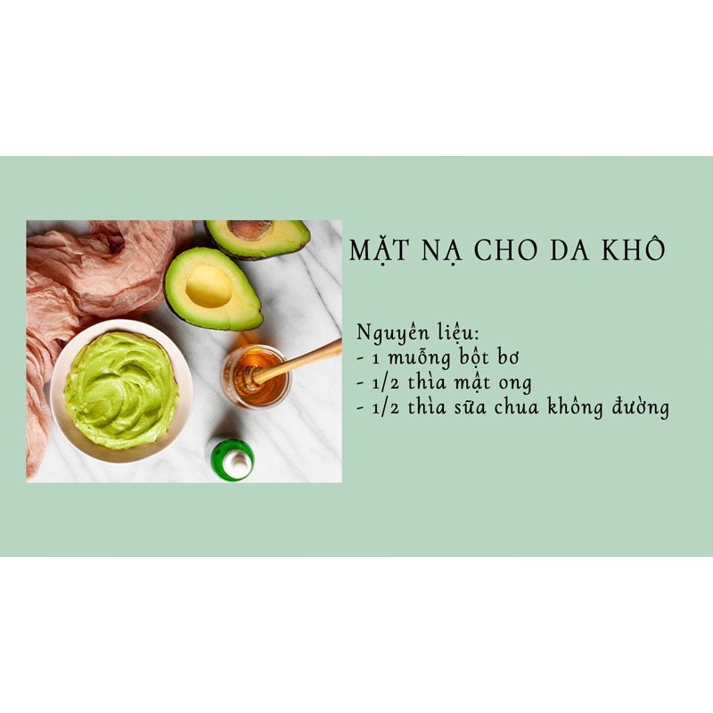 100g Bột Bơ Xanh Nguyên Chất Handmade Dùng Đắp Mặt Nạ Dưỡng Trắng Da , Ngăn Ngừa Lão Hoá Hiệu Quả