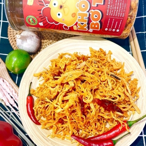 Khô gà bơ tỏi xé sợi hộp 300g KropKrop, đồ ăn vặt Hà Nội ngon rẻ, giao hàng siêu tốc | BigBuy360 - bigbuy360.vn