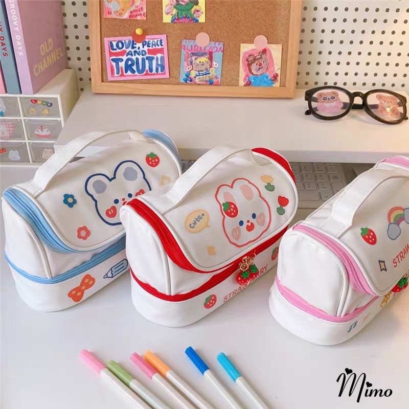 Túi đựng đồ cá nhân mini cute đa năng chất liệu da chống thấm nước đồ trang điểm, đồ dùng văn phòng phẩm...