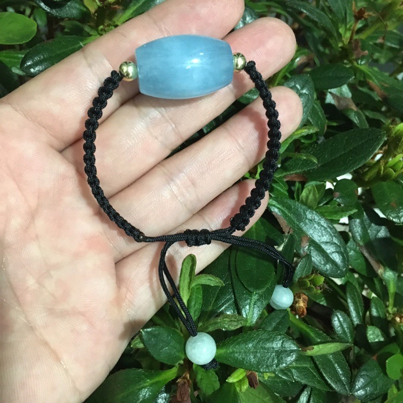 Vòng tay phong thuỷ nam nữ mệnh Thuỷ Mộc đá aquamarine