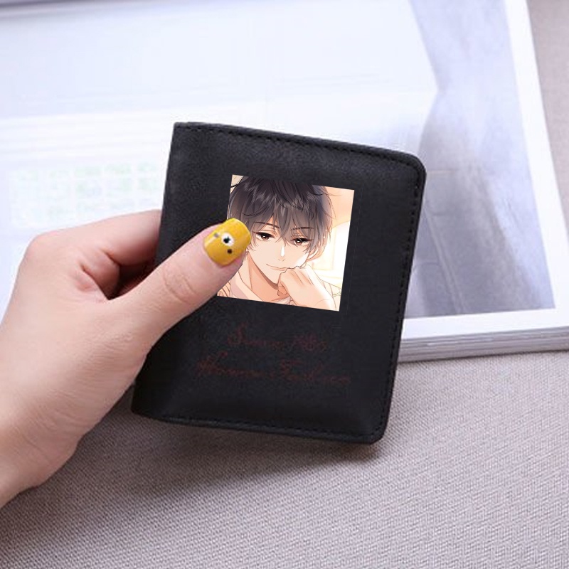 Ví ngắn đen cầm tay in hình VỤNG TRỘM KHÔNG THỂ GIẤU - Tình Yêu Thầm Kín manhua thời trang tiện lợi nam nữ