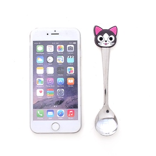 Thìa inox cán bọc silicon hình thú (TCS01)
