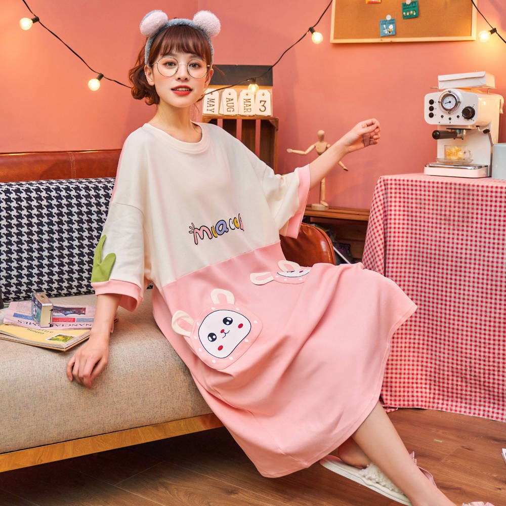 Đầm Ngủ Tay Ngắn Chất Liệu 100% Cotton Cho Nữ | BigBuy360 - bigbuy360.vn