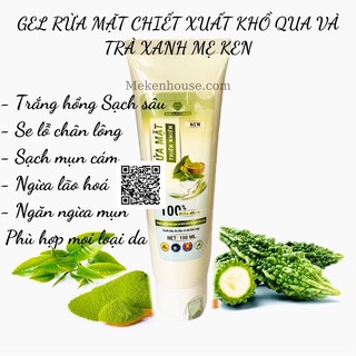 Gel rửa mặt khổ qua trà xanh Mẹ ken