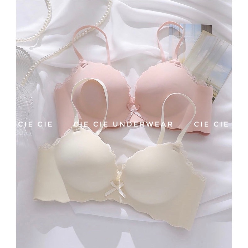 Áo lót su không gọng viền ren đệm vừa 2 cm nâng ngực tự nhiên 032