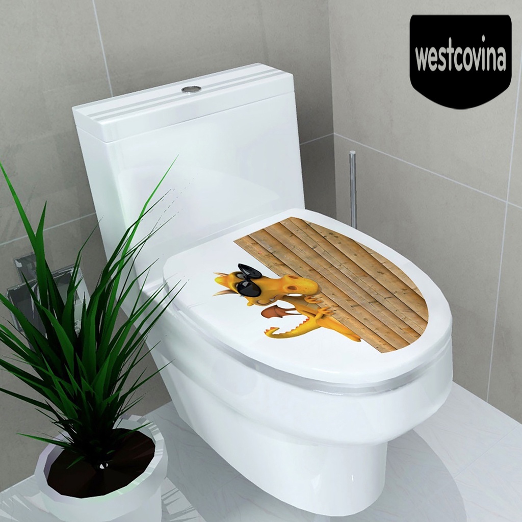 [Hot]☀ Sticker Dán Toilet Chống Thấm Nước Với Họa Tiết Hình Đại Dương Theo Phong Cách Hoạt Hình