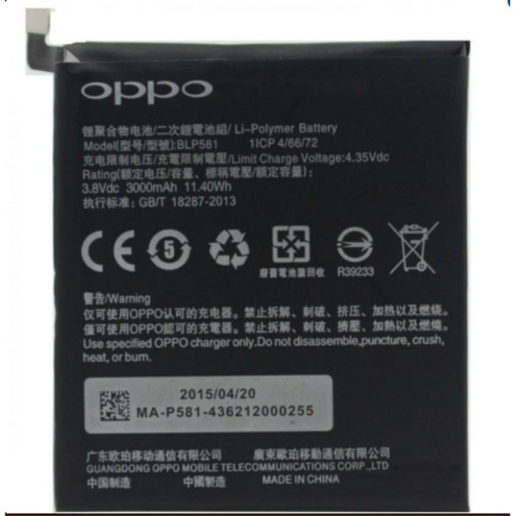 pin oppo N3 N5206 BLP 581 xịn bao hanh 6 thang