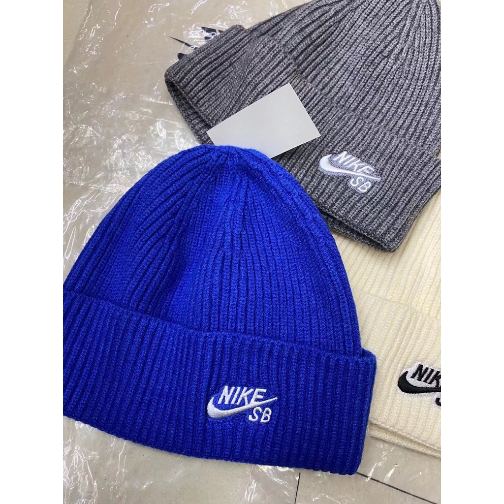 Yibo Wang Nón Beanie Nike Thời Trang Ấm Áp Cá Tính Cho Nam Nữ Kiểu Hàn Quốc
