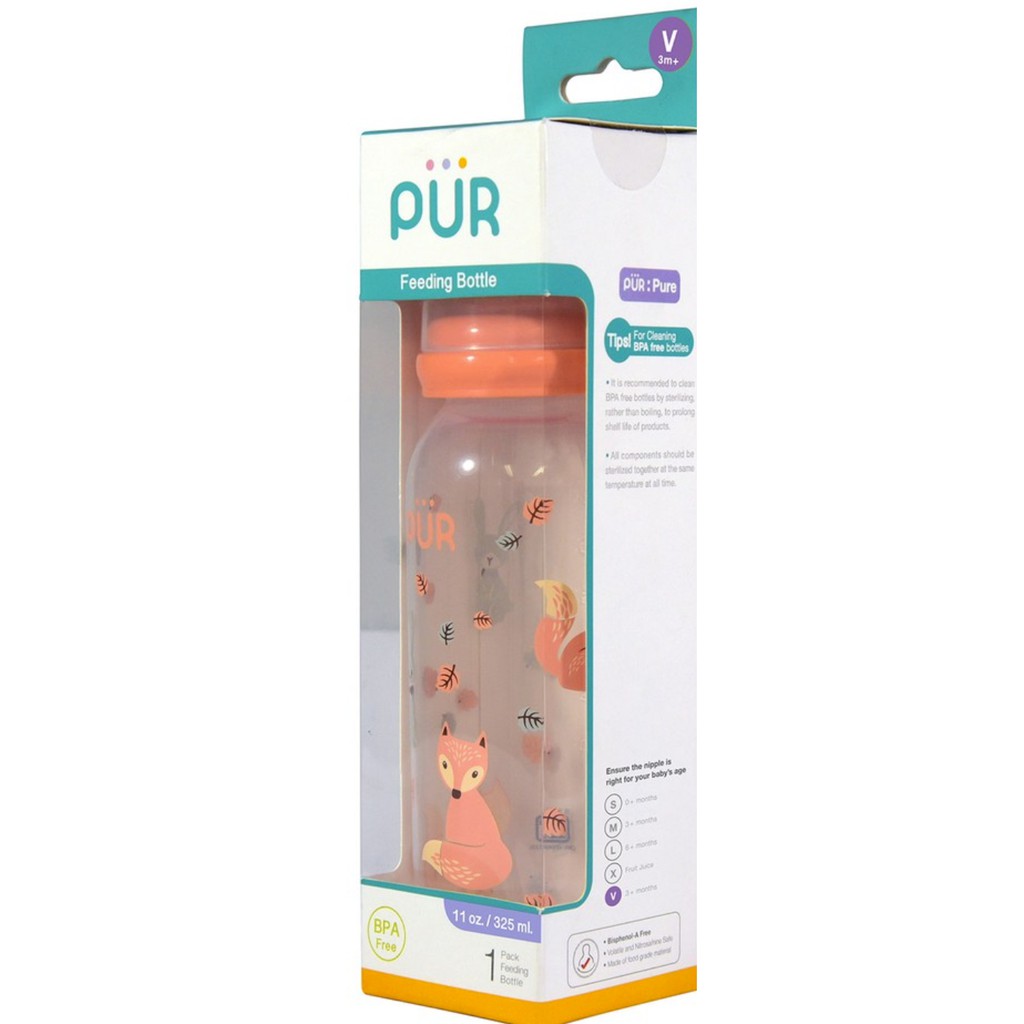Bình sữa Pur PP cổ thường thân thon 325ml