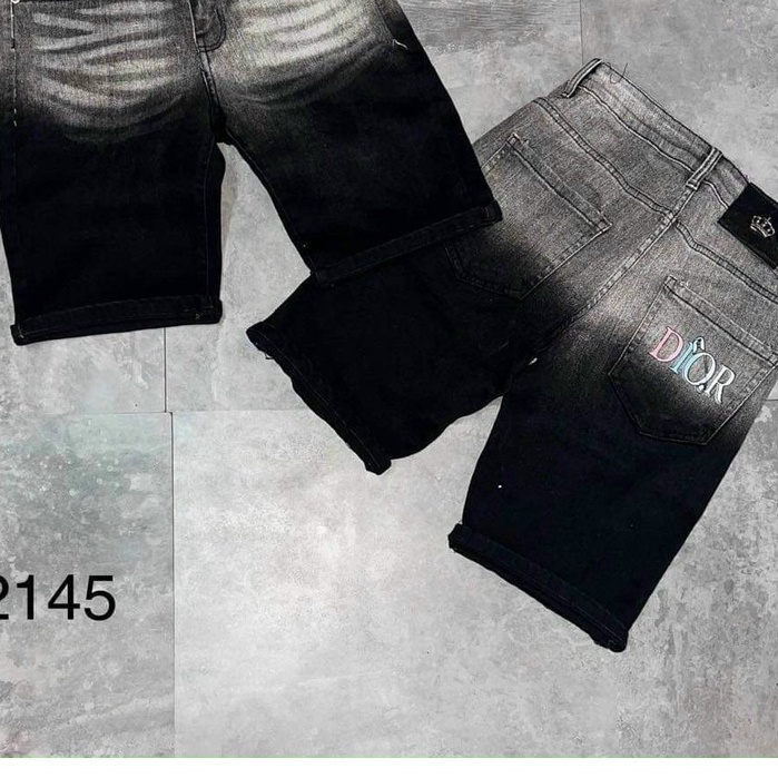 quần short jean nam ngắn đen rách thêu ông địa đẹp nhiều mẫu,chất jean dày co giãn giá tốt KAYSTORE
