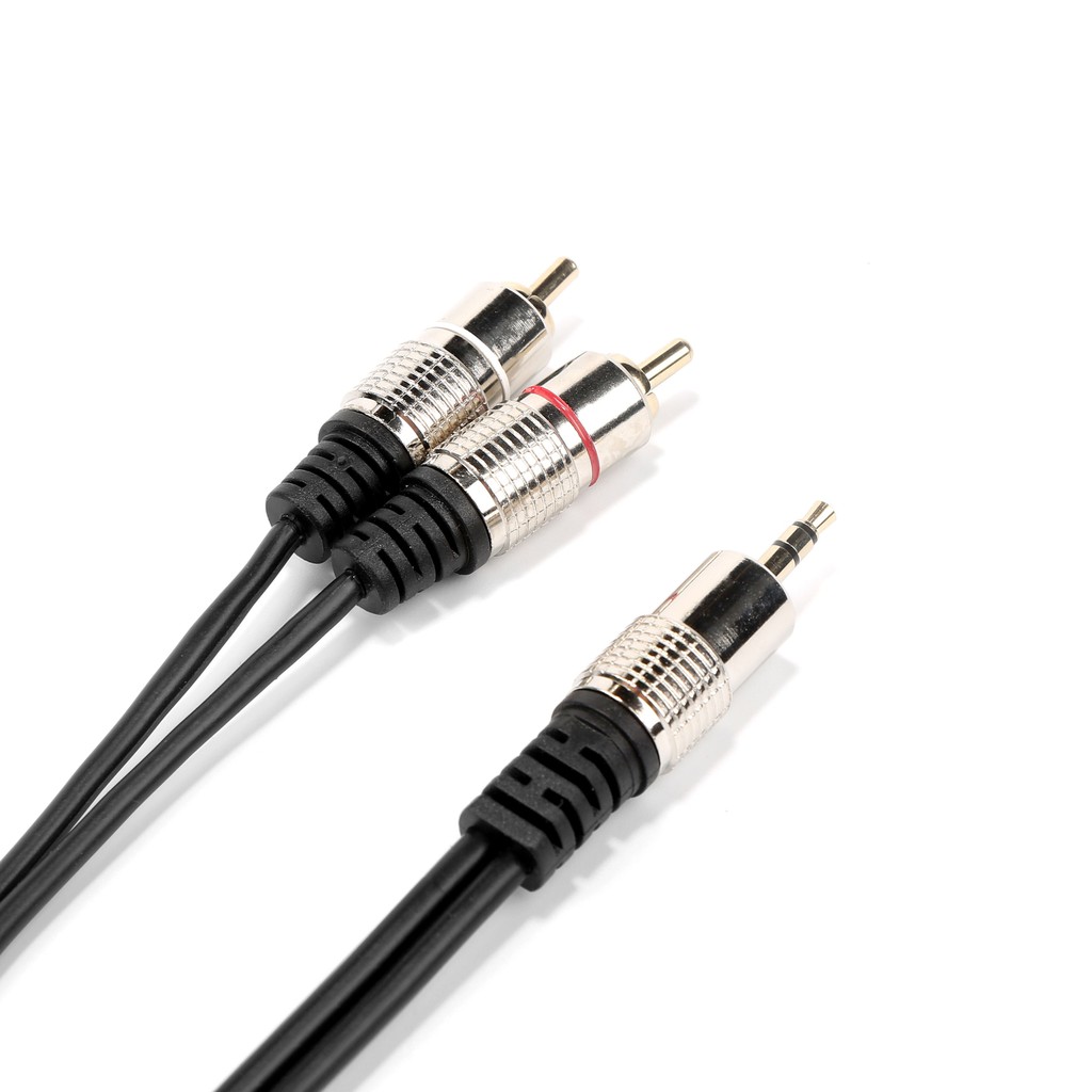 【1.5m/3m/5m/10m】Dây cáp chia âm thanh chiều dài đầu cắm 3.5mm sang 2 đầu RCA cho điện thoại/ loa