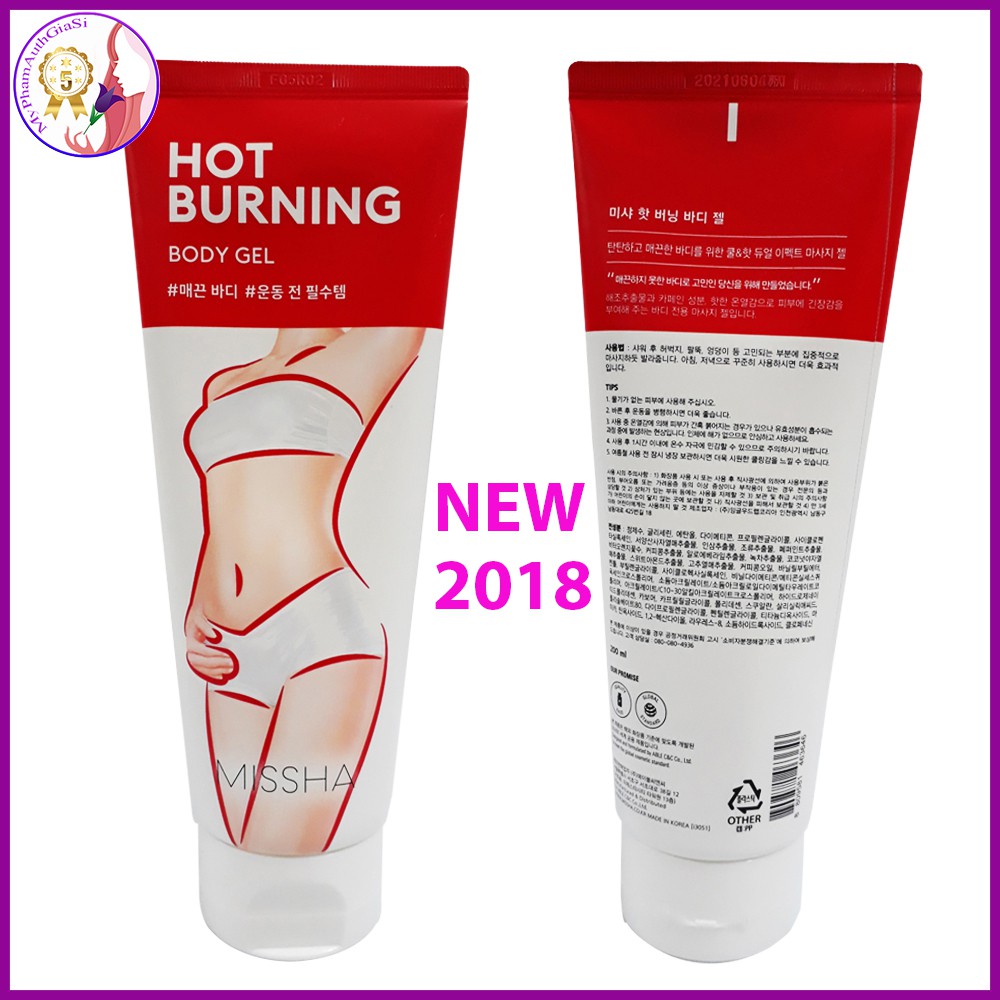 Kem tan mỡ bụng Missha Hot Burning đốt mỡ thừa và giảm số đo vòng bụng 200ml Hàn Quốc