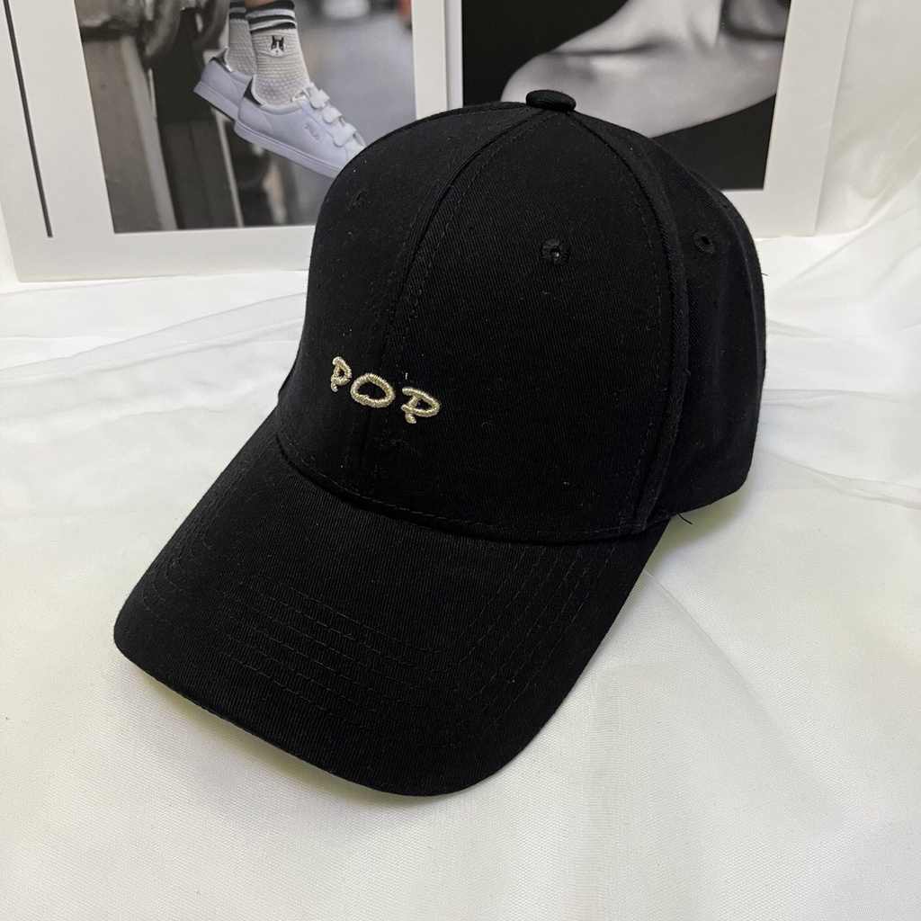 Mũ lưỡi trai nữ, nón kết hàn quốc, thêu chữ POP chất cotton cực đẹp