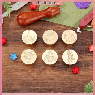 Con dấu cán gỗ in tem sáp phong cách cổ điển làm đồ thủ công DIY