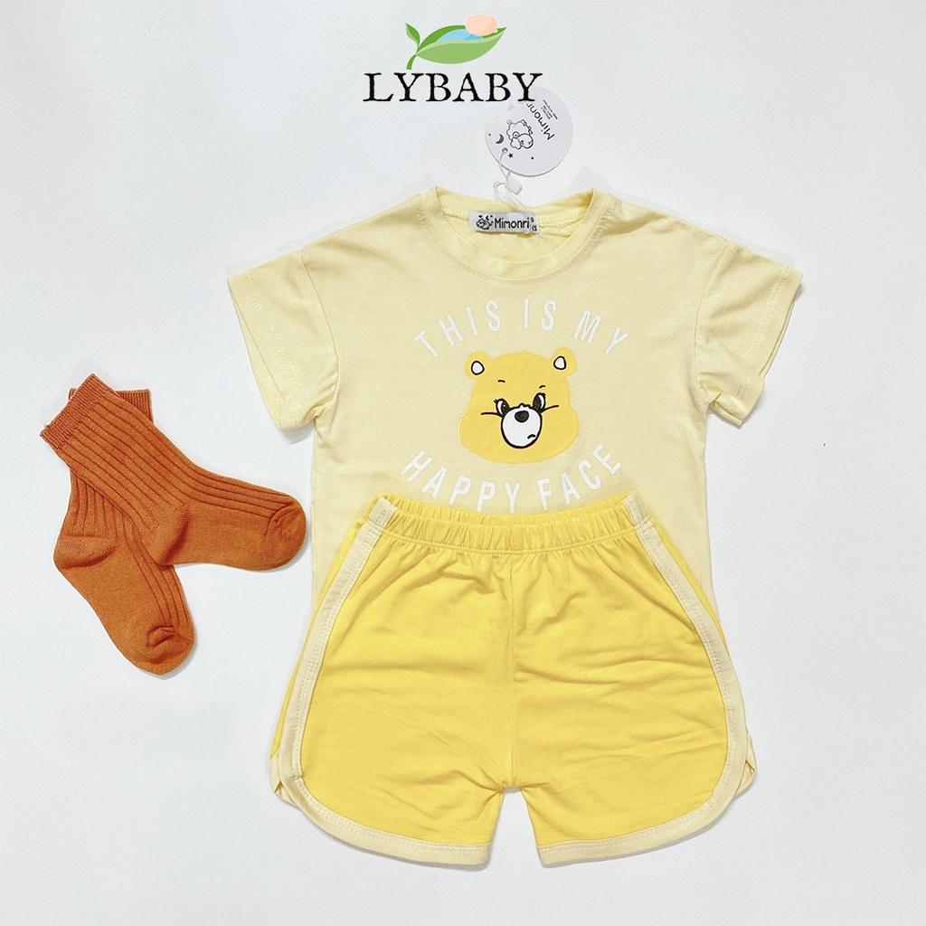 Bộ Cộc Tay Cho Bé Trai Bé Gái Chất Thun Lạnh LYBABY Họa Tiết Động Vật Cho Bé (Size 6-18kg) BCT01