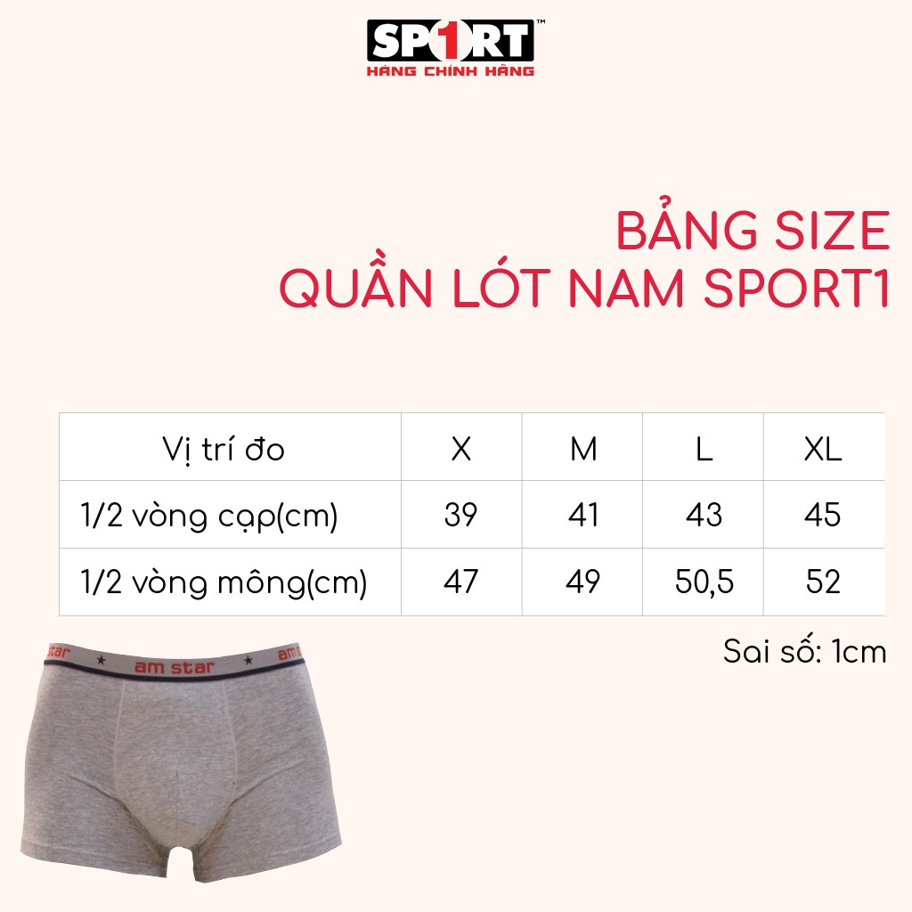COMBO 3 Quần Lót Đùi Nam Boxer AM Sport1 Quần Sịp Đùi Cotton Thun lạnh, Thông Hơi, Kháng Khuẩn, Khử Mùi, Co Giãn DPK03